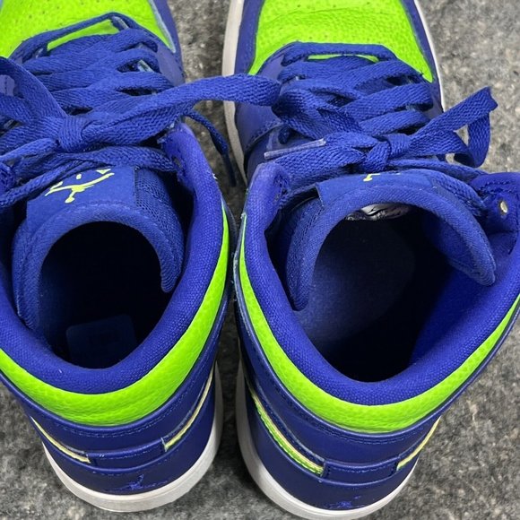 Nike Air Jordan 1 Retro High PS Kids Concord Electric Green Blue 705300-407 4.5Y - Picture 8 of 16